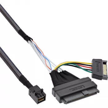 InLine U.2-Verbindungskabel, SSD mit U.2 (SFF-8639) auf SFF-8643 + Stromversorgung, 0,75 m
