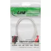 InLine Audiokabel 2x RCA Stecker auf Stecker weiß / gold 3m
