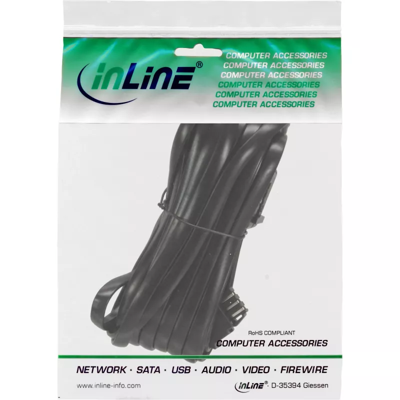 InLine TAE-N Telefonverlängerungskabel TAE-N Stecker / Buchse 10 m