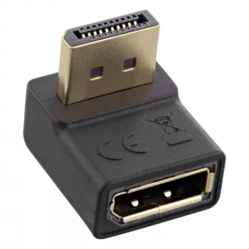 InLine DisplayPort Adapter, DisplayPort Stecker / Buchse, nach oben abgewinkelt
