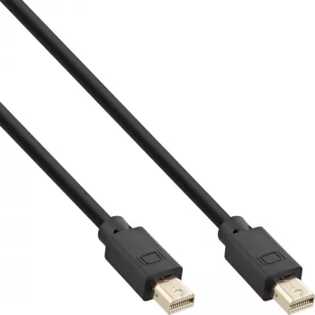 InLine Mini DisplayPort 1.4 Kabel M/M, schwarz/gold, 1m