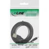 InLine Micro-USB-2.0-Flachkabel USB A / Micro-B, schwarz / gold, 0,5 m