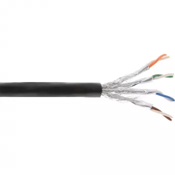 InLine Outdoor Installationskabel S/FTP PiMF Cat.7a AWG 23 Kupfer 1200 MHz PE, 500m