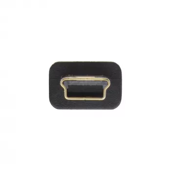 InLine USB 2.0 Flachkabel USB Typ A Stecker / Mini-B Stecker 5pol schwarz/gold 0,5m