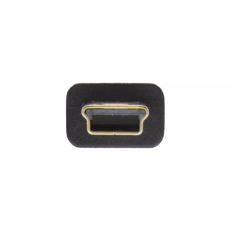 InLine USB 2.0 Flachkabel USB Typ A Stecker / Mini-B Stecker 5pol schwarz/gold 0,5m