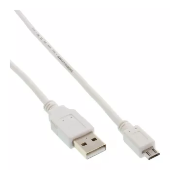 InLine Micro-USB-2.0-Kabel USB Typ A Stecker / Micro-B Stecker, weiß, 2 m