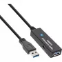 InLine USB3.2 Gen.1 aktives Repeater-Kabel Typ A Stecker / Buchse, schwarz, 15m