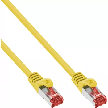 InLine Patchkabel S/FTP PiMF Cat.6 250MHz Kupfer halogenfrei gelb 1,5m