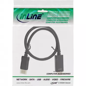 DisplayPort-auf-HDMI-Konverterkabel InLine 17181I 4K/60Hz schwarz 1m