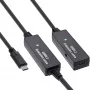 InLine USB 3.2 Gen.1 aktives Verlängerungskabel, USB-C Stecker auf USB-C Buchse, 10 m