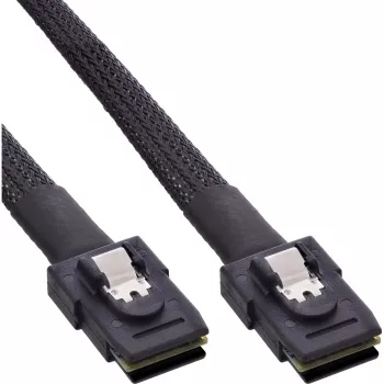 InLine SAS-Kabel intern Mini-SAS SFF-8087 auf Mini-SAS SFF-8087, mit Sideband, 0,75 m