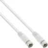 InLine SAT-Kabel 2-fach geschirmt ultra-low-loss 2x F-Stecker >75 dB weiß 0,5 m