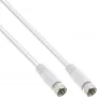 InLine SAT-Kabel 2x geschirmt Ultra-Low-Loss 2x F-Stecker >75 dB weiß 10 m