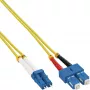 InLine Glasfaser-Duplexkabel LC/SC 9/125µm, OS2, 0,5m