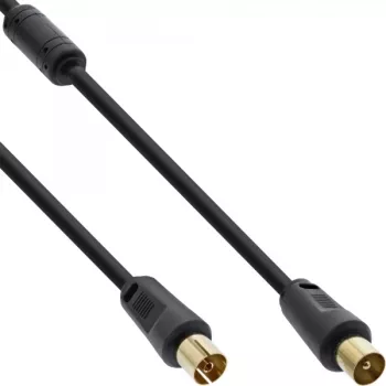InLine Antennenkabel 2-fach geschirmt >85 dB schwarz 20 m