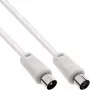 InLine Antennenkabel 2-fach geschirmt, ultra-geringe Dämpfung >75 dB, weiß, 10 m