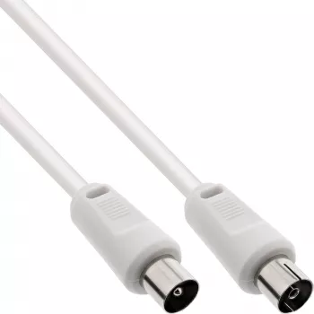 InLine Antennenkabel 2x geschirmt Ultra-Low-Loss >75dB weiß 7m