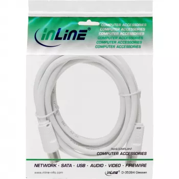 InLine Antennenkabel 2-fach geschirmt Ultra-Low-Loss >75dB weiß 2m