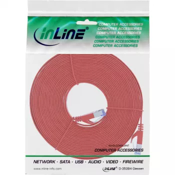 InLine Flach-Patchkabel, U/FTP, Cat.6A, rot, 7 m