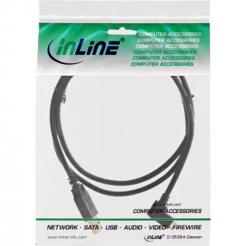 InLine Micro-USB-2.0-Kabel USB Typ A Stecker / Micro-B Stecker, abgewinkelt, schwarz, 1,5 m