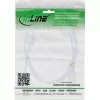 InLine USB 2.0 Kabel Typ A Stecker / B Stecker, vergoldet, mit Ferrit, weiß, 0,5 m
