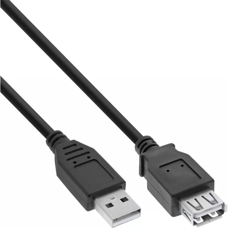 USB 2.0 Verlängerungskabel Typ A Stecker/Buchse InLine 34603B schwarz 3m