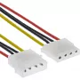 InLine Stromversorgungs-Verlängerungskabel 4polig Stecker/Buchse 29650B