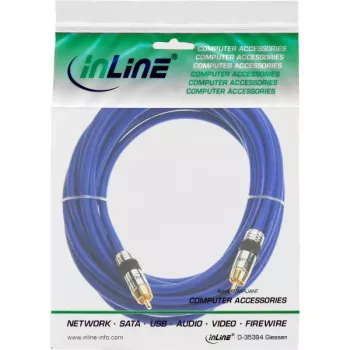 InLine Premium RCA-Audiokabel 1x RCA Stecker / Stecker vergoldet 1m