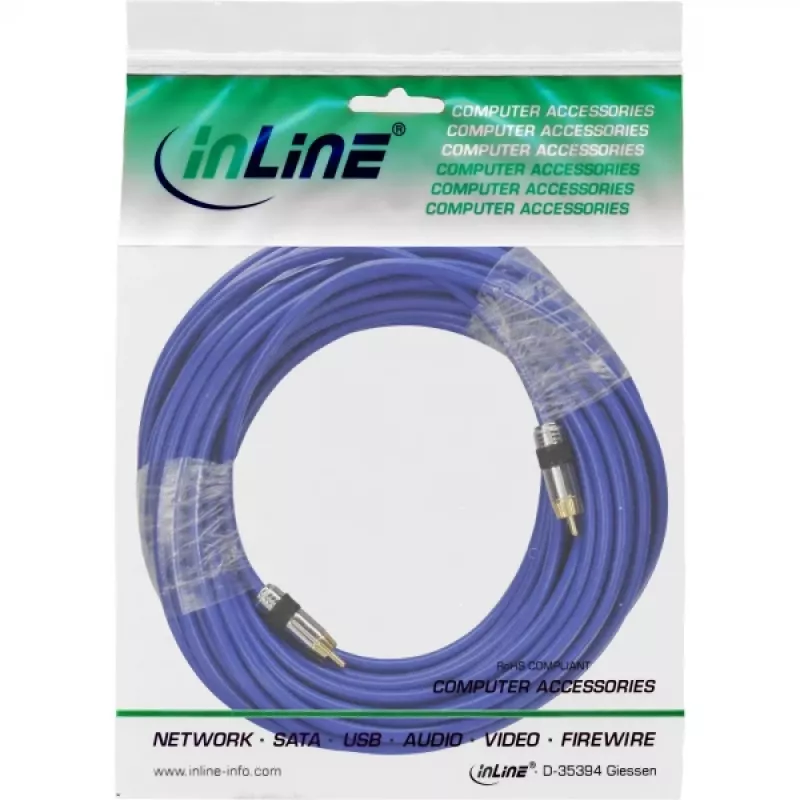 InLine Premium RCA-Audiokabel 1x RCA Stecker / Stecker vergoldet 10 m