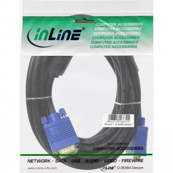 InLine S-VGA-Kabel Premium 15HD Stecker/Stecker schwarz 10 m