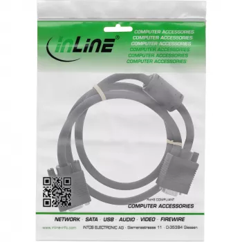 InLine S-VGA-Verlängerungskabel 15 HD Stecker/Buchse schwarz 5m