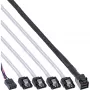 InLine Mini SAS HD Kabel SFF-8643 auf 4x SATA + Sideband 0,5m