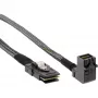 InLine Mini SAS HD-Kabel SFF-8643 abgewinkelt auf SFF-8087 mit Sideband 0,5 m