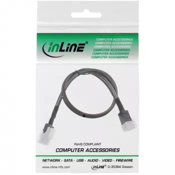 InLine Mini SAS HD Kabel SFF-8643 auf SFF-8087 mit Sideband 0,5m