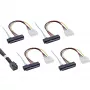 InLine Mini SAS HD Kabel SFF-8643 auf 4x SFF-8482 + Power 1m