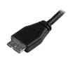 StarTech.com USB3AUB15CMS schlankes USB-3.0-Kabel, USB-A auf Micro-USB B, St./St., 15 cm (6 Zoll), Schwarz