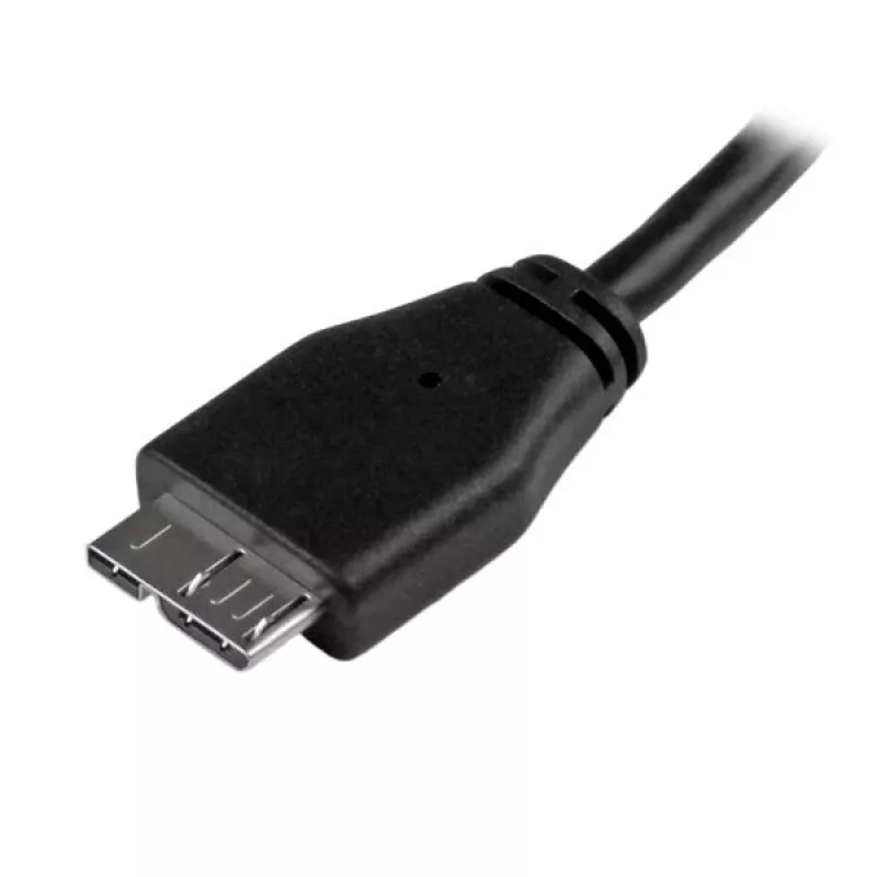 StarTech.com USB3AUB15CMS schlankes USB-3.0-Kabel, USB-A auf Micro-USB B, St./St., 15 cm (6 Zoll), Schwarz