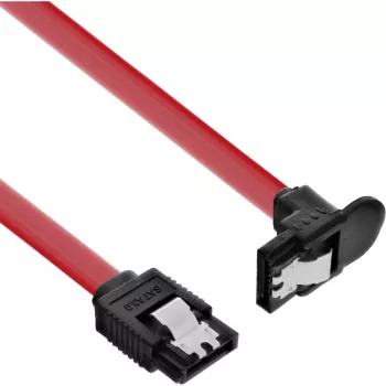 InLine SATA 6Gb/s Kabel mit Verriegelungen gewinkelt 0,75 m