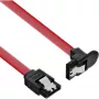 InLine SATA 6Gb/s Kabel mit Verriegelungen, abgewinkelt, 0,5m