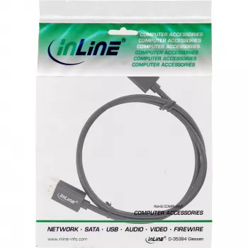 InLine DisplayPort 1.4 Kabel schlank, 8K4K, schwarz, vergoldete Kontakte, 3m