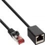 InLine 50 Stk. Bulk-Pack Patchkabel Verlängerung S/FTP Cat.6 CU halogenfrei schwarz 1m