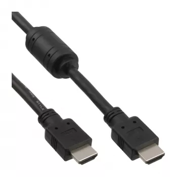 InLine HDMI-Kabel High Speed Stecker + Ferrit schwarz 1m
