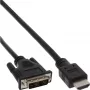 InLine HDMI-DVI-Kabel HDMI-Stecker / DVI-Stecker 18+1 schwarz 1,5m