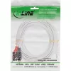 InLine Audiokabel 2x Cinch Stecker / 3,5 mm Klinkenstecker weiß/gold 1,5 m