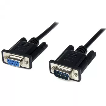 StarTech.com 1m Schwarz DB9 RS232 Serielles Nullmodem-Kabel F/M