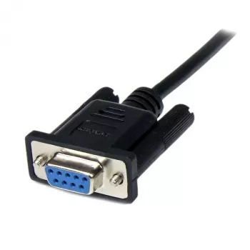 StarTech.com 1m Schwarz DB9 RS232 Serielles Nullmodem-Kabel F/M