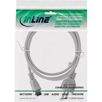 InLine Netzkabel, für Notebooks, grau, 1,8 m