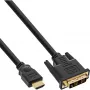 InLine HDMI-zu-DVI-Kabel HDMI-Stecker / DVI 18+1-Stecker, vergoldet, 0,3 m