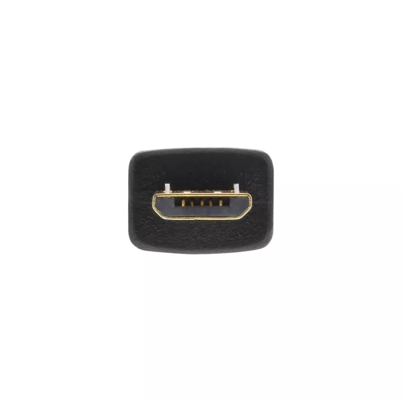 InLine Micro USB 2.0 Flachkabel USB A / Micro-B, schwarz/gold, 0,3 m