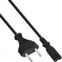 InLine Netzkabel, Euro-Stecker / Euro8-Stecker, schwarz, 0,3 m